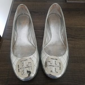 Tory Burch Silver Flats